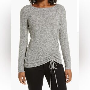 GUC-EUC Gibson Look Side Ruched Sweater Top